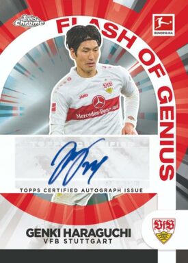 2022-23 TOPPS Chrome Bundesliga Soccer Cards - Flash of Genius Autograph Genki Haraguchi