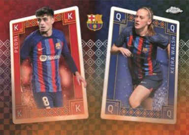 2022-23 TOPPS Chrome FC Barcelona: Més que un club Soccer Cards - Kings & Queens Insert Pedri Walsh