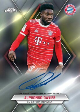 2022-23 TOPPS Chrome FC Bayern München Soccer Cards - Autograph Card Alphonso Davies