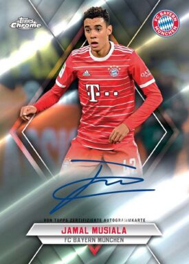 2022-23 TOPPS Chrome FC Bayern München Soccer Cards - Autograph Card Jamal Musiala