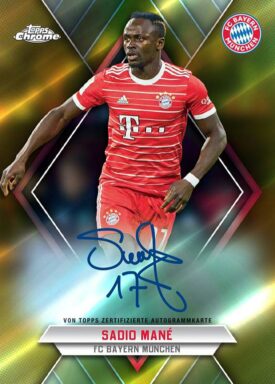 2022-23 TOPPS Chrome FC Bayern München Soccer Cards - Autograph Card Parallel Sadio Mané