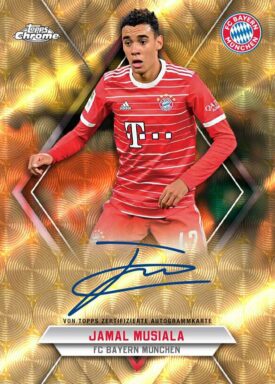 2022-23 TOPPS Chrome FC Bayern München Soccer Cards - Autograph Card Parallel Jamal Musiala