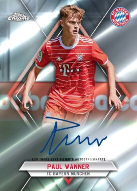 2022-23 TOPPS Chrome FC Bayern München Soccer Cards - Autograph Card Paul Wanner