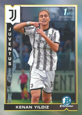 2022-23 TOPPS Chrome Juventus Soccer Cards - Base Card Bowman Prospects Kenan Yildiz