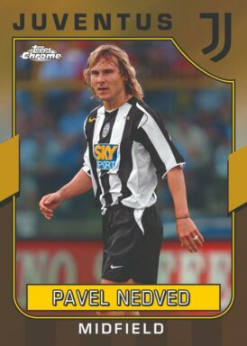 2022-23 TOPPS Chrome Juventus Soccer Cards - Base Parallel Legends Pavel Nedved