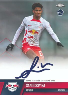 2022-23 TOPPS Chrome RB Leipzig Soccer Cards - Autograph Card Sanoussy Ba