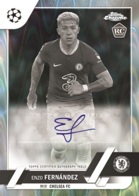 2022-23 TOPPS Chrome UEFA Club Competitions Soccer Cards - Base Autograph Enzo Fernandez