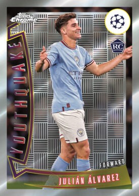 2022-23 TOPPS Chrome UEFA Club Competitions Soccer Cards - Youthquake Insert Julian Alvarez