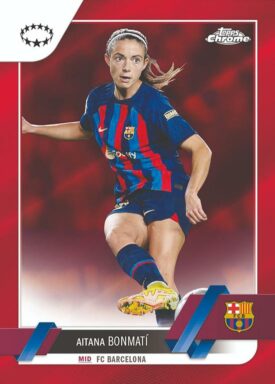 2022-23 TOPPS Chrome UEFA Women's Champions League Soccer Cards - Base Parallel Aitana Bonmatí