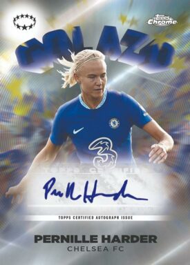 2022-23 TOPPS Chrome UEFA Women's Champions League Soccer Cards - Golazo Autograph Pernille Harder