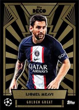 2022-23 TOPPS Deco UEFA Club Competitions Soccer Cards - Golden Great Messi