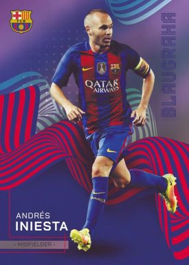 2022-23 TOPPS FC Barcelona Official Team Set Soccer Cards - Blaugrana Insert Iniesta