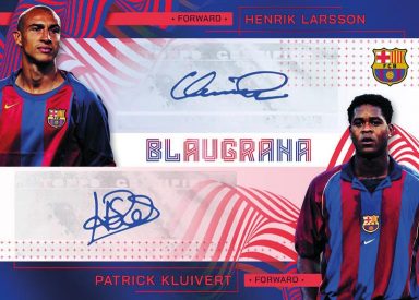 2022-23 TOPPS FC Barcelona Official Team Set Soccer Cards - Dual Autograph Card Larsson Kluivert