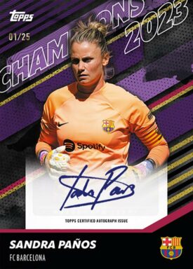 2022-23 TOPPS FC Barcelona Women Official Team Set Soccer Cards - Autograph Card Sandra Panos
