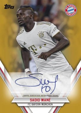 2022-23 TOPPS FC Bayern München Official Team Set Soccer Cards - Autograph Card Sadio Mané