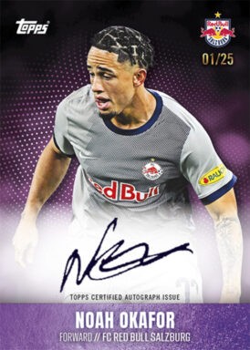 2022-23 TOPPS FC Red Bull Salzburg Official Team Set Soccer Cards - Autograph Card Okafor