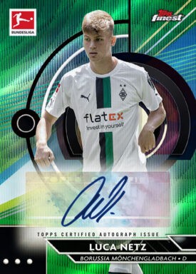 2022-23 TOPPS Finest Bundesliga Soccer Cards - Base Autograph Parallel Luca Netz