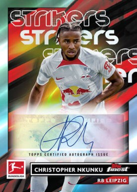 2022-23 TOPPS Finest Bundesliga Soccer Cards - Finest Strikers Autograph Christopher Nkunku