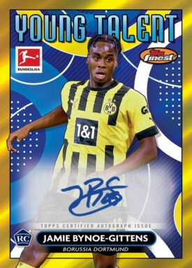 2022-23 TOPPS Finest Bundesliga Soccer Cards - Finest Young Talents Autograph Parallel Jamie Bynoe-Gittens