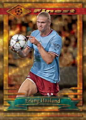 2022-23 TOPPS Finest Flashbacks UEFA Club Competitions Soccer Cards - Base Parallel Erling Haaland