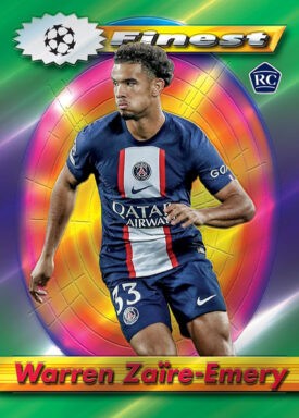 2022-23 TOPPS Finest Flashbacks UEFA Club Competitions Soccer Cards - Base Card Warren Zaire-Emery