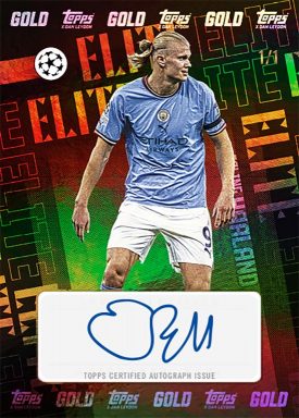 2022-23 TOPPS Gold UEFA Club Competitions Soccer Cards - Elite Autograph Haaland
