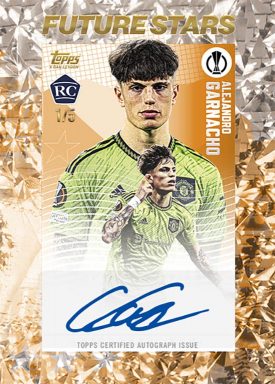 2022-23 TOPPS Gold UEFA Club Competitions Soccer Cards - Future Stars Autograph Garnacho