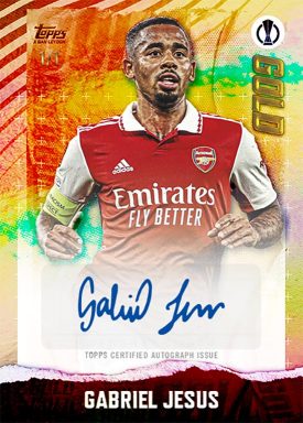 2022-23 TOPPS Gold UEFA Club Competitions Soccer Cards - Gold Autograph Jesus