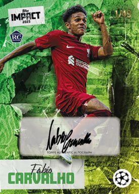 2022-23 TOPPS Impact UEFA Club Competitions Soccer Cards - Autograph Card Fabio Carvalho