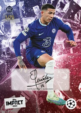 2022-23 TOPPS Impact UEFA Club Competitions Soccer Cards - Autograph Card Enzo Fernandez
