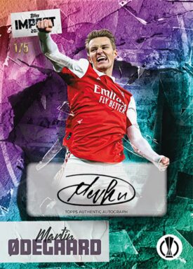 2022-23 TOPPS Impact UEFA Club Competitions Soccer Cards - Autograph Card Martin Odegaard