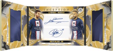 2022-23 TOPPS Inception UEFA Club Competitions Soccer Cards - Dual Patch Book Autograph Messi Neymar Jr