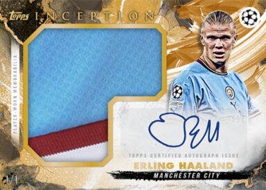 2022-23 TOPPS Inception UEFA Club Competitions Soccer Cards - Patch Autograph Haaland