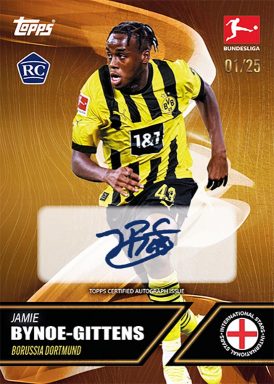 2022-23 TOPPS International Stars Bundesliga Soccer Cards - Autograph Bynoe-Gittens