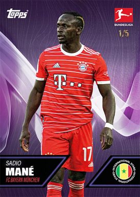 2022-23 TOPPS International Stars Bundesliga Soccer Cards - Base Card Mané