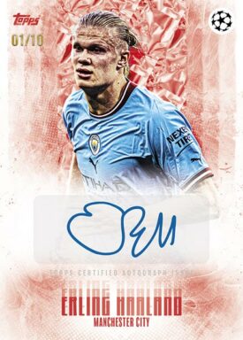 2022-23 TOPPS Platinum UEFA Club Competitions Jamal Musiala Curated Set Soccer Cards - Current Stars Autograph Erling Haaland