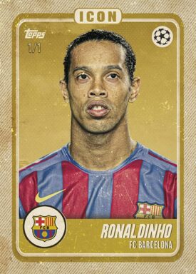2022-23 TOPPS Platinum UEFA Club Competitions Jamal Musiala Curated Set Soccer Cards - Icons Ronaldinho