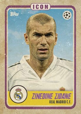 2022-23 TOPPS Platinum UEFA Club Competitions Jamal Musiala Curated Set Soccer Cards - Icons Zinedine Zidane