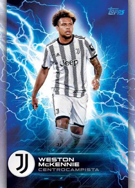 2022-23 TOPPS Juventus Official Fan Set Soccer Cards - Super Electric Card McKennie