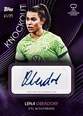 2022-23 TOPPS Knockout UEFA Women's Champions League Soccer Cards - Autograph Card Lena Oberdorf