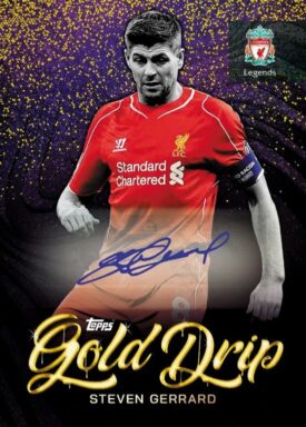 2022-23 TOPPS Liverpool FC Official Team Set Soccer Cards - Gold Drip Autograph Gerrard