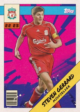 2022-23 TOPPS Liverpool FC Official Fan Set Soccer Cards - Hero Card Gerrard