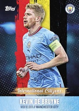 2022-23 TOPPS Manchester City Official Team Set Soccer Cards - International Citizens de Bruyne