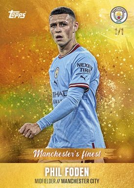 2022-23 TOPPS Manchester City Official Team Set Soccer Cards - Manchester's finest Foden