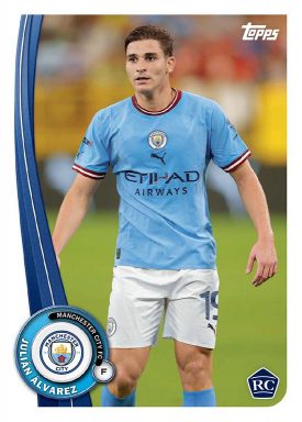 2022-23 TOPPS Manchester City FC Official Fan Set Soccer Cards - Base Card Alvarez