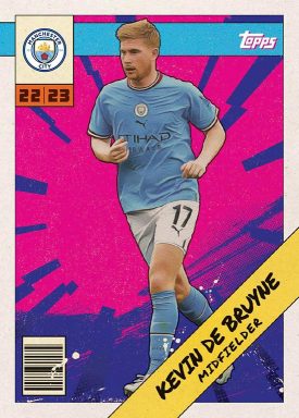 2022-23 TOPPS Manchester City FC Official Fan Set Soccer Cards - Hero Card De Bruyne
