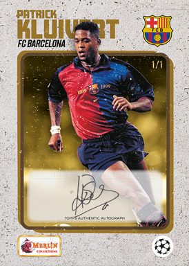 2022-23 TOPPS Merlin 98 Heritage UEFA Club Competitions Soccer Cards - Autograph Card Legend Kluivert