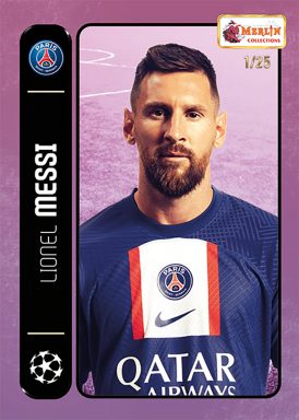 2022-23 TOPPS Merlin 98 Heritage UEFA Club Competitions Soccer Cards - Base Card Messi