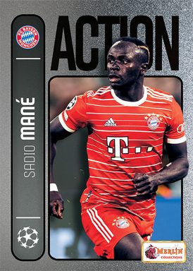 2022-23 TOPPS Merlin 98 Heritage UEFA Club Competitions Soccer Cards - Insert Card Action Mané