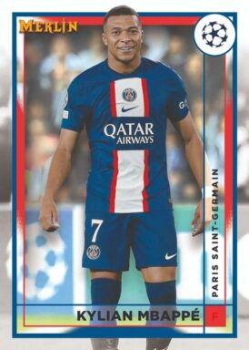 2022-23 TOPPS Merlin Chrome UEFA Club Competitions Soccer Cards - Base Card Kylian Mbappé